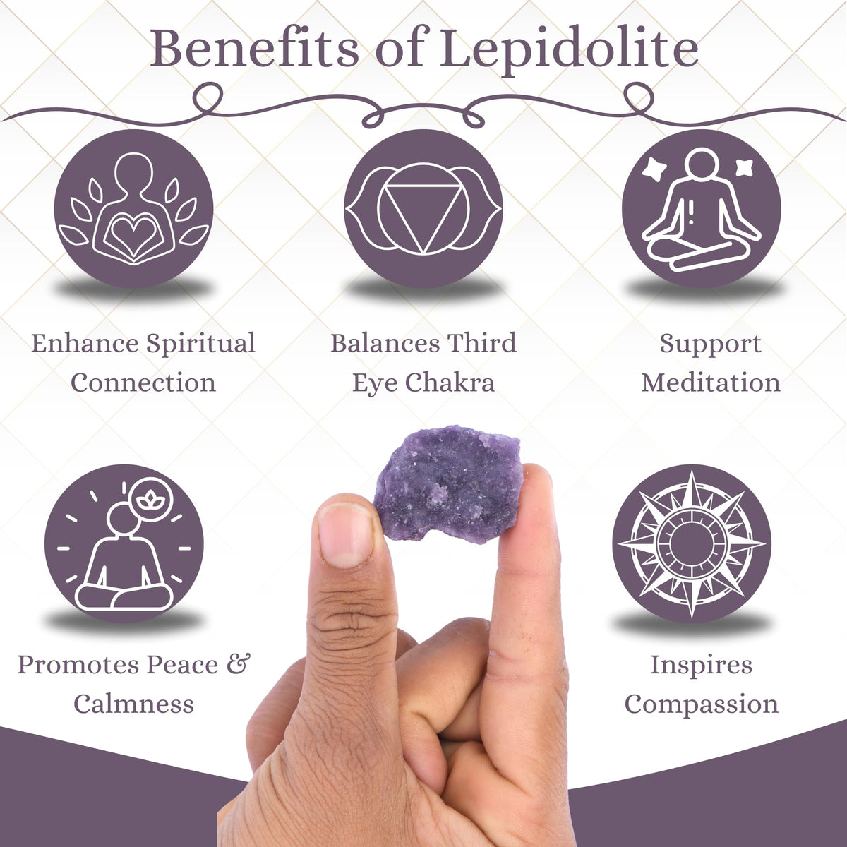 ANAYA AGATE Lepidolite 2 Pcs Raw Crystals Rough Gemstones w/Authenticity Card, Velvet Pouch - Large 1.25–2.0" Raw Stones for Tumbling, Cabbing, Polishing, Cutting Natural Healing Crystals for Home Decor, DIY Stones