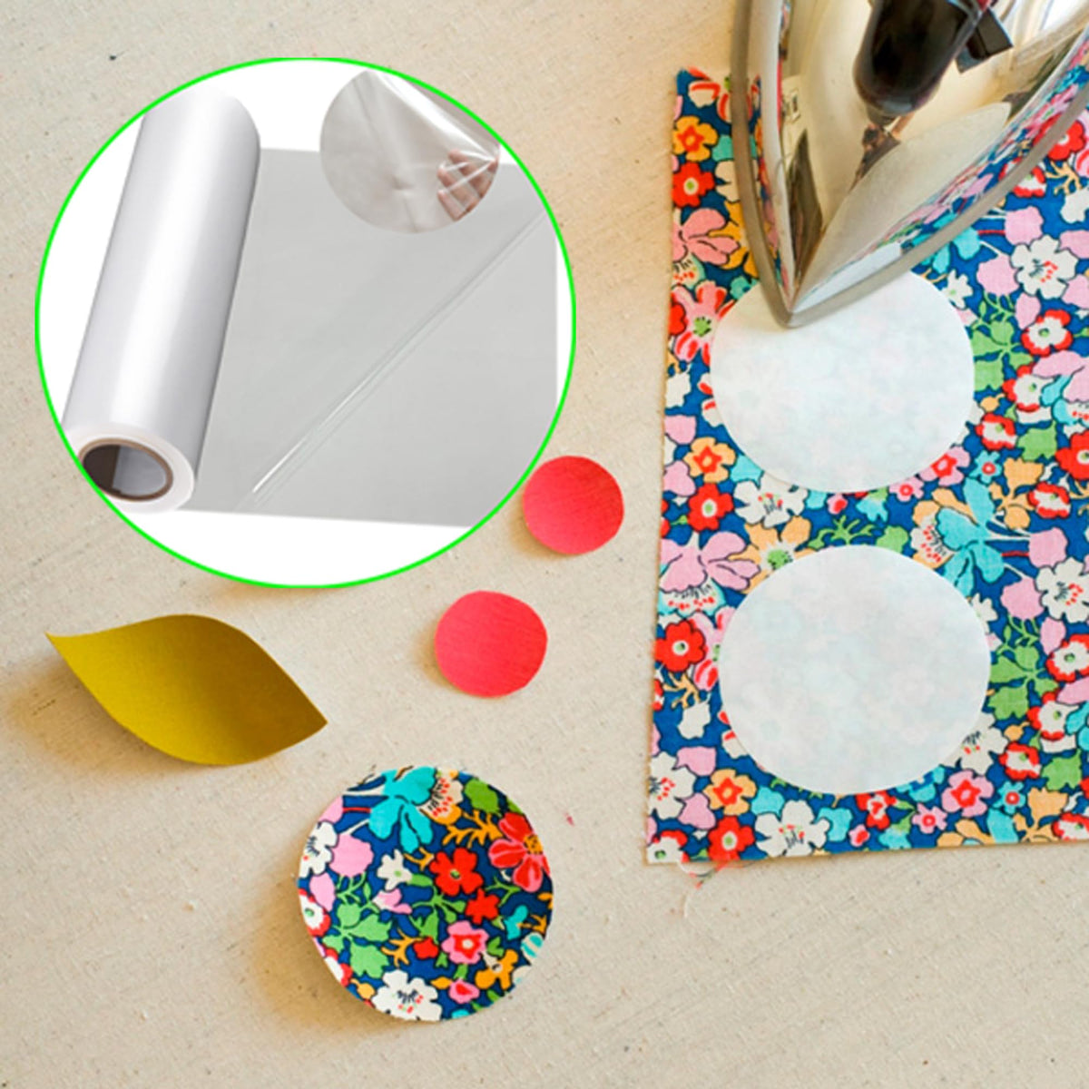 Double Sided Iron On Adhesive Film（12in x 11Yd），Heavy Weight Double-Sided Press-on Patch Heat Melt Fabric Glue Sheet Permanent Fusible Adhesive Sheets,for Crafts, Bags, Home Decoration.