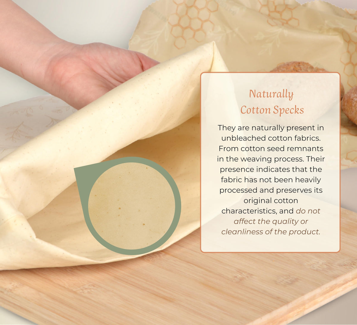 Beeswax Bread Bag for Homemade Bread & Beeswax Wrap Set, 2 XL Sourdough Bread Bags + 2 Beeswax Wraps for Food | Keep Bread Fresh, Breathable, Reusable & Less Waste Storage for Home Bakers (Beige)