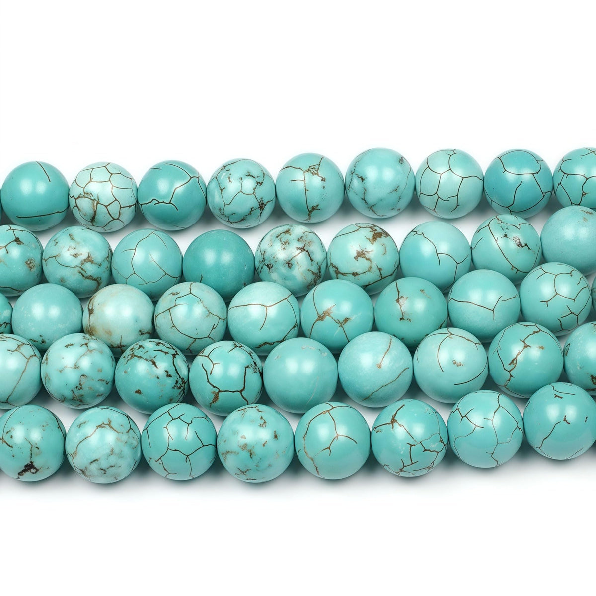 MJDCB Best Sellers Stone Beads Turquoise Round Loose Beads for Jewelry Making DIY Bracelet Necklace (4mm)