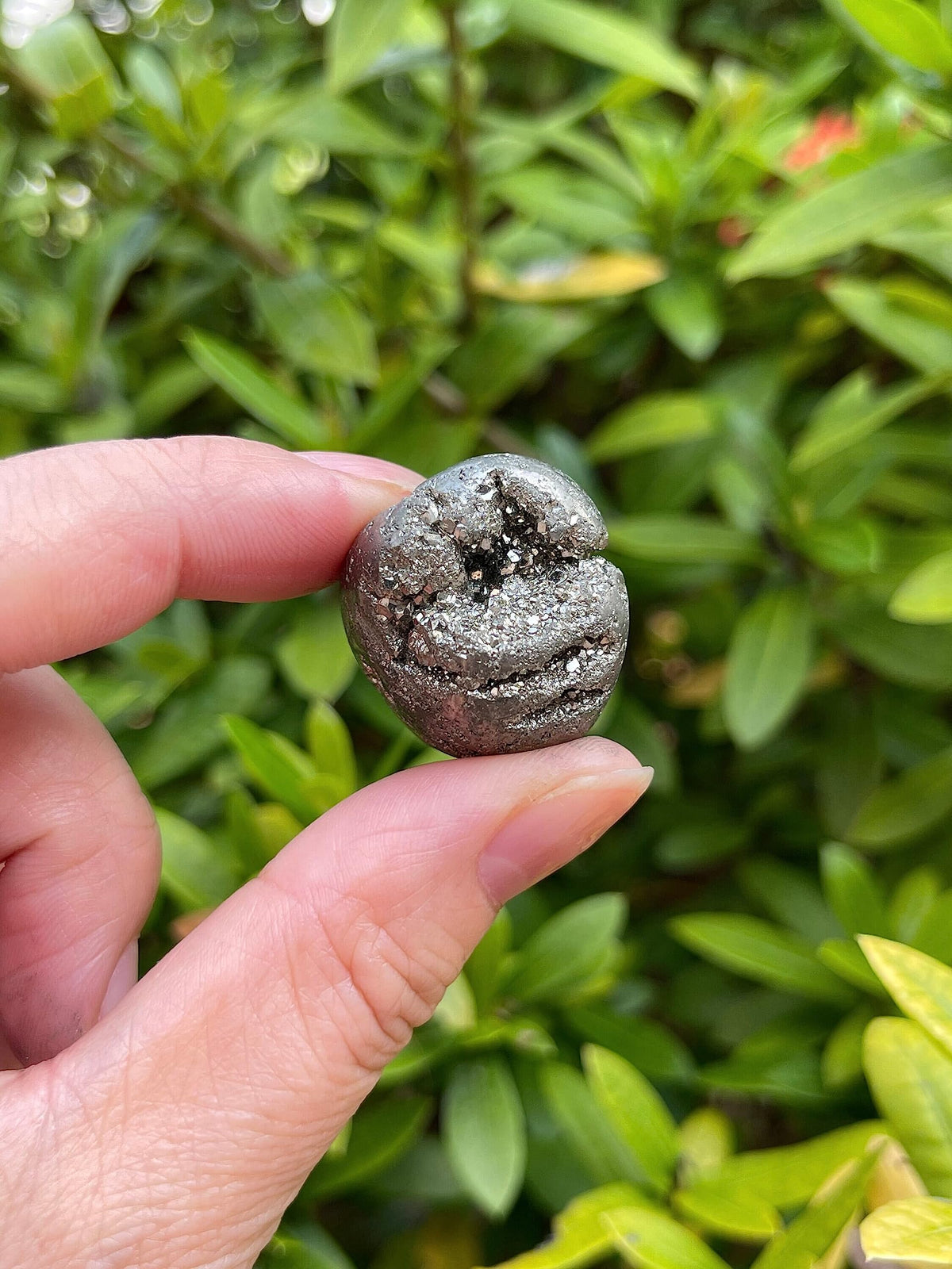 GAF TREASURES 5 Pcs Pyrite Tumbled Stones, Polished Natural Pyrite Gemstone, Pyrite Healing Crystals (Pyrite)