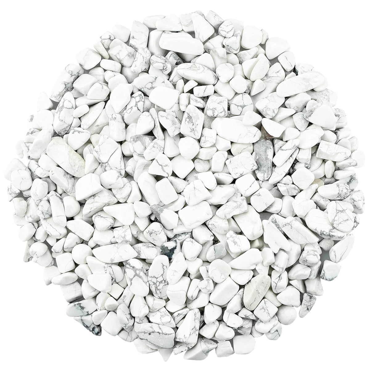 ZHIYUXI Howlite 1lb Crystal Chips Bulk Fish Tank Decorations Aquarium Rocks Gravel Vase Filler Stones Crystals for Candle Making Witch Kit Gravel for Plants Quartz Sand Gemstone Terrarium Supplies