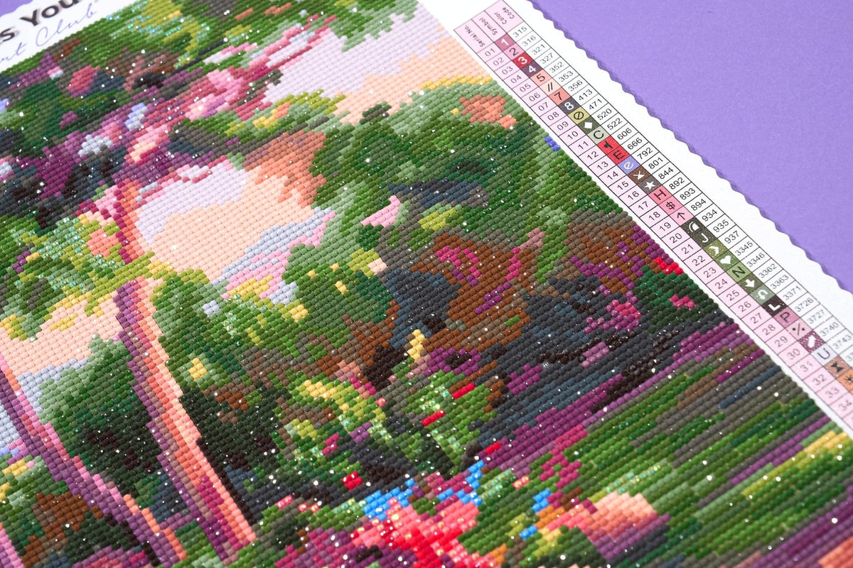 DIAMOND ART CLUB Bibler Garden Path Diamond Painting Kit, Fun DIY Crafts for Adults, Round Diamond Art Canvas, 13" x 17" (33 cm x 42.7 cm)