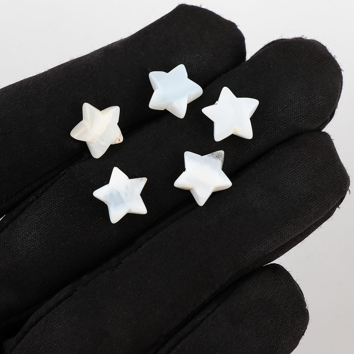 CRYSTALINES 5pcs, Wholesale Natural White Opal Gemstones, Bulk Star Shape Stones, Assorted Loose Supply, DIY Craft-Jewelry Making, Chakra Healing Crystals, Gem Collection, 10-12mm