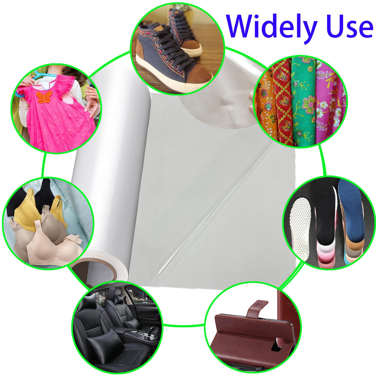 Double Sided Iron On Adhesive Film（12in x 11Yd），Heavy Weight Double-Sided Press-on Patch Heat Melt Fabric Glue Sheet Permanent Fusible Adhesive Sheets,for Crafts, Bags, Home Decoration.