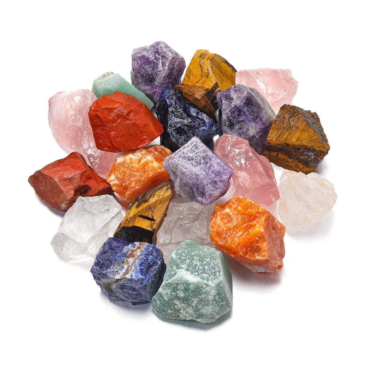 Top Plaza Bulk Clear Quartz Healing Crystals Rough Stones - Large 1" Natural Raw Stones Crystal for Reiki Healing, Wicca, witchcraft, Tumbling, Cabbing, Fountain Rocks, Decoration, Polishing 0.5lb