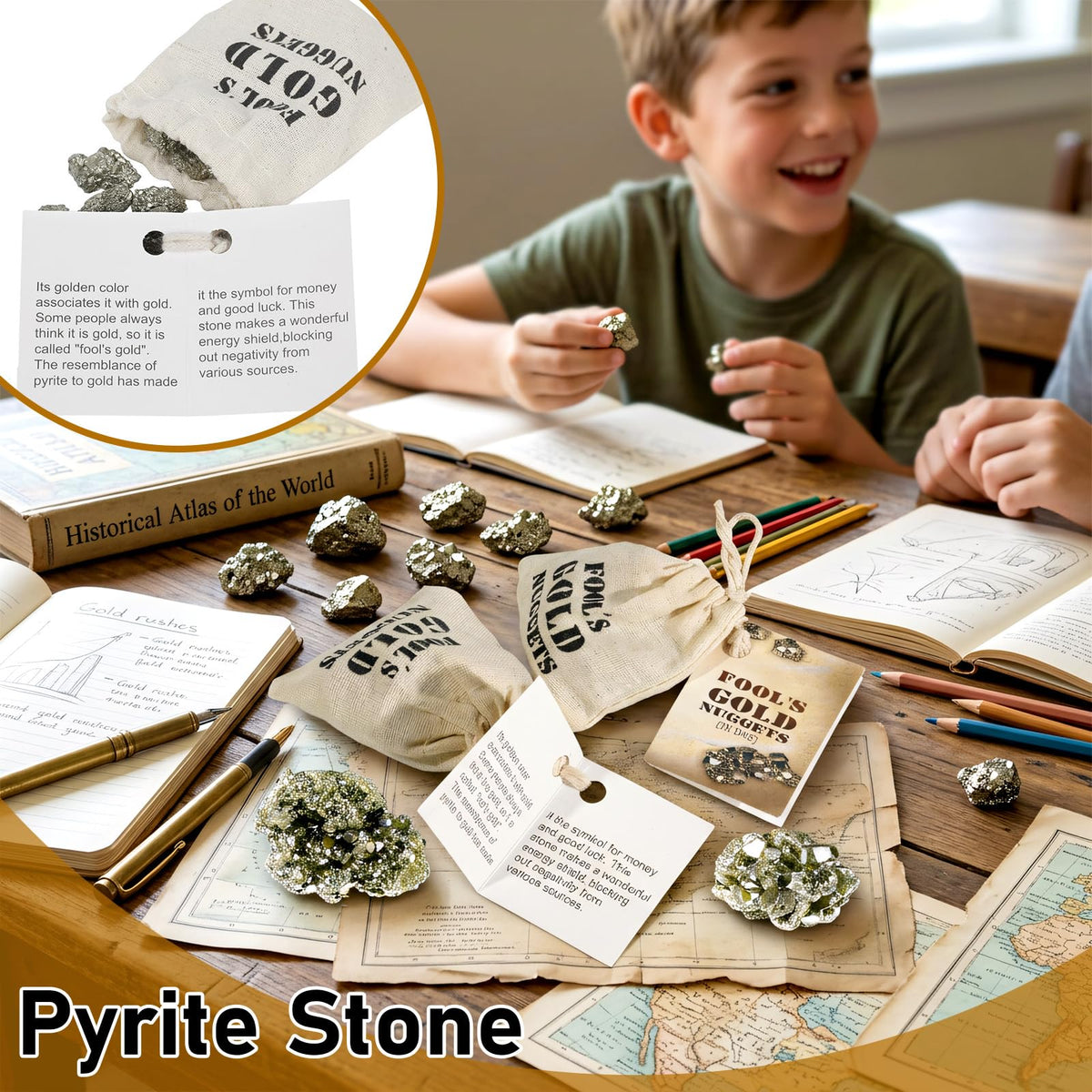 Wowagoga 2 Pack 4.5 Oz Natural Pyrite Stone Raw Pyrite Crystal for Cabbing Tumbling Reiki Healing