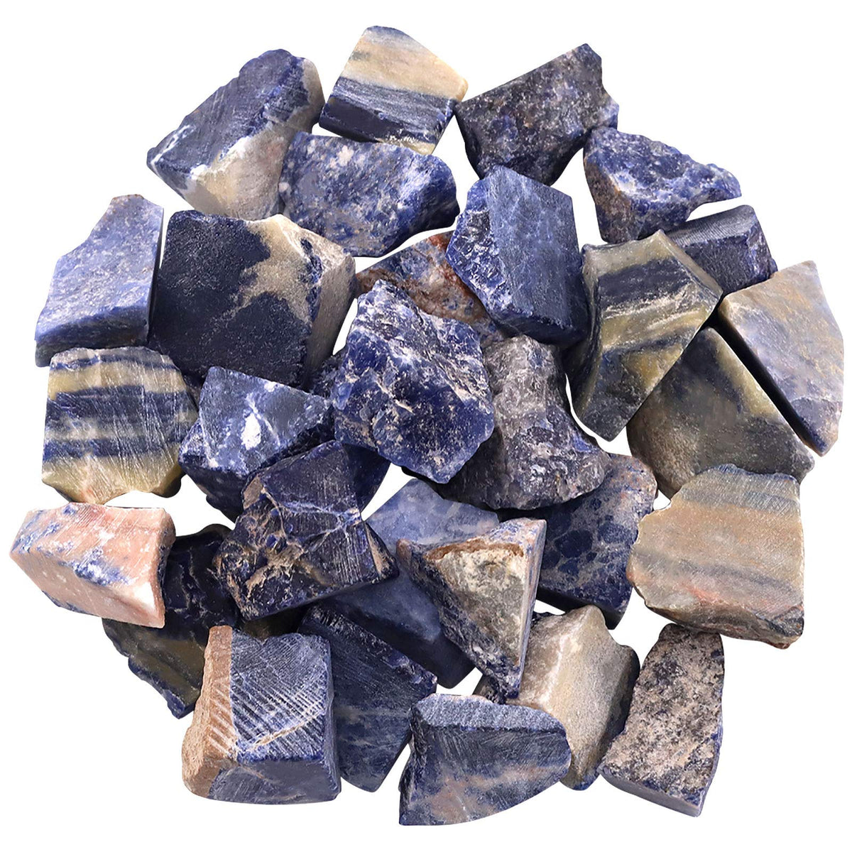 Hilitchi 1lb Bulk Raw Blue-Vein Stone Rough Crystal Stone for Cabbing, Tumbling, Cutting, Polishing, Wire Wrapping,Gem Mining, Wicca, Reiki and Crystal Healing