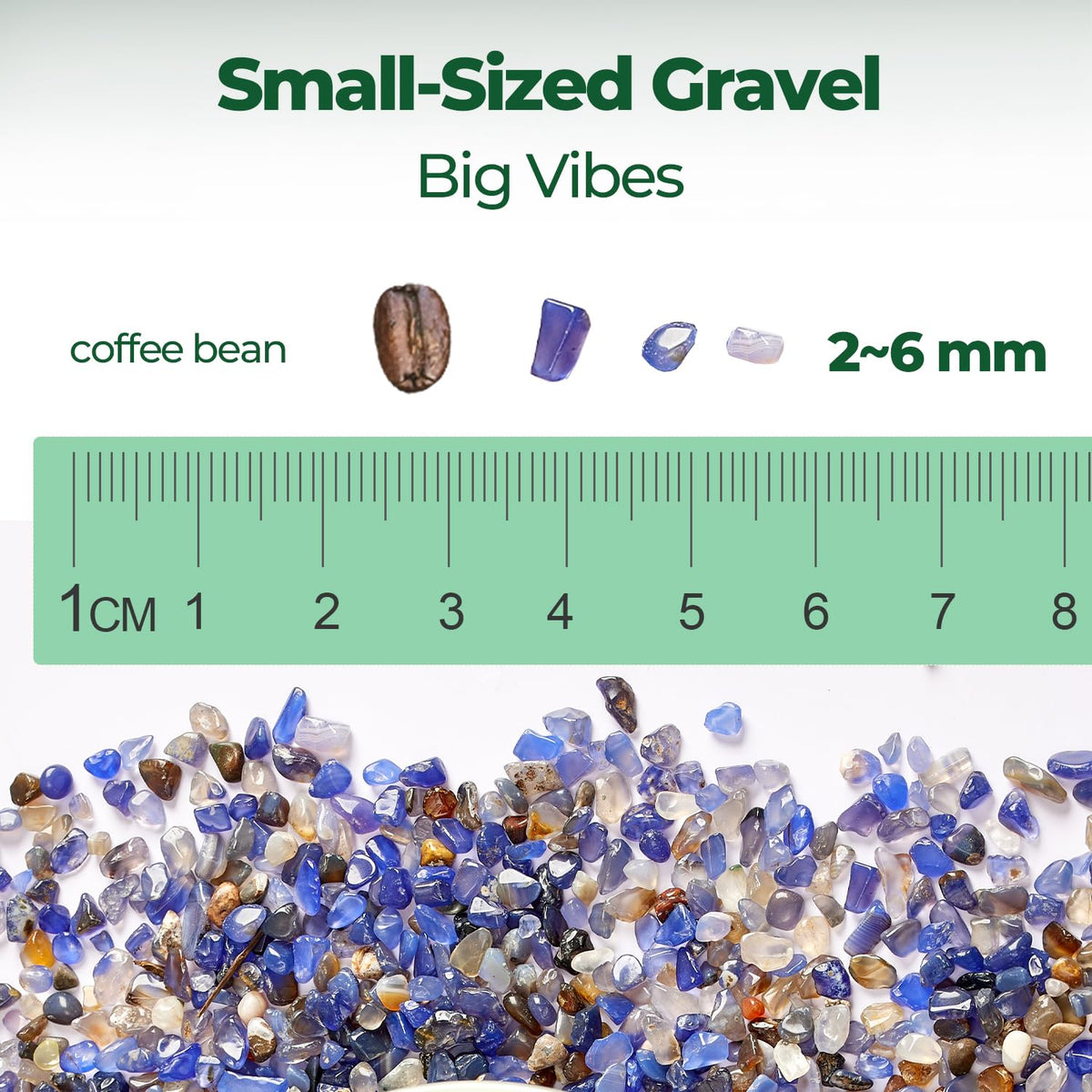 T4U Crystal Chips Tumbled Polished Natural Agate Gravel Stones 1LB - Decorative Pebbles Bulk, Mini Polished Rocks Pieces for Crafts, Vases Filler, Succulent Plants, Aquarium Gravel Rocks