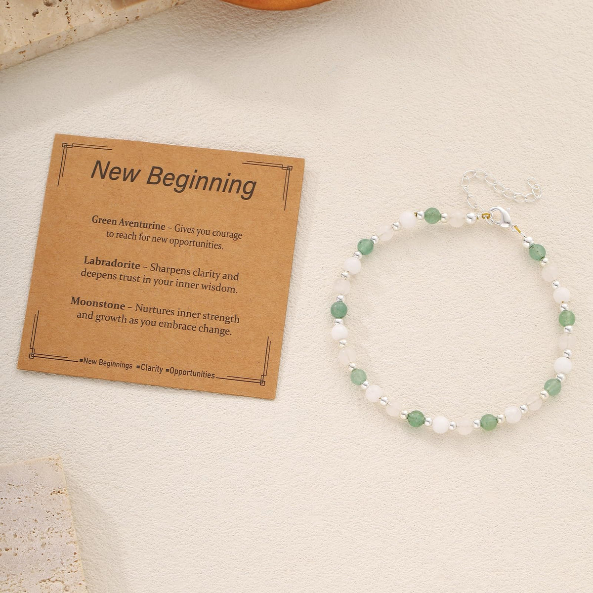 Kenailw Retirement Bracelet for Women Coworker Boss Gifts Crystals Best Friend Inspirational Farewell Leaving Housewarming Going Away Divorce Nurse Birthday Natural Stones Jewelry