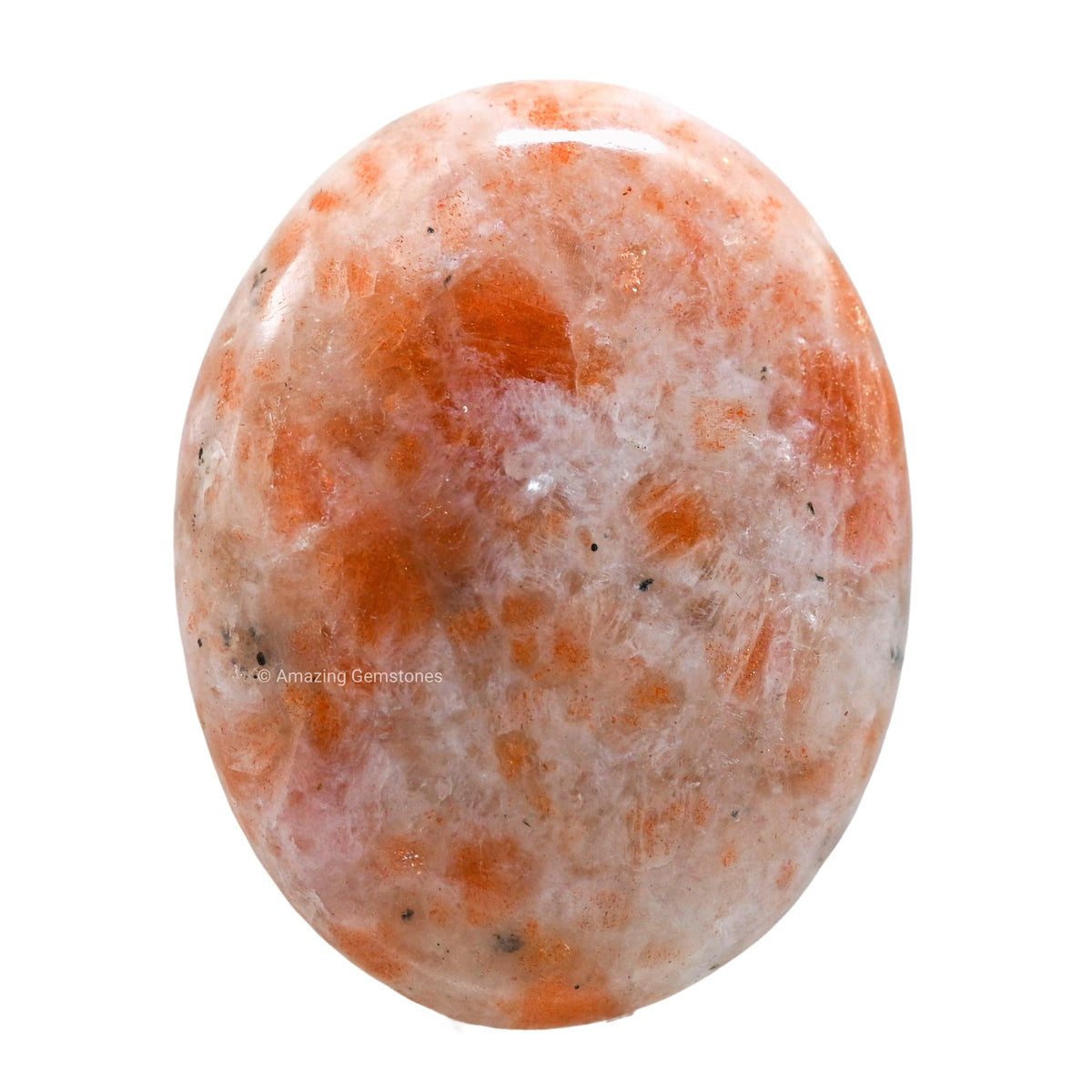 Amazing Gemstone Sunstone Crystals and Healing Stones - Large Palm Stone Crystals Piedra - Crystal for Good Luck, Positive Energy, Meditation - Unique Stocking Stuffers and Birthday Gifts for Women