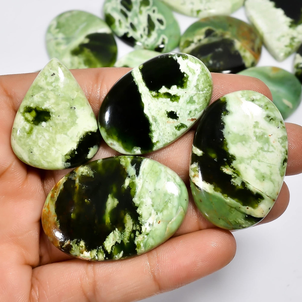 Natural Chalcedony Gemstone- Healing Crystals for DIY Jewelry Making -Loose Natural Cabochon -Perfect for Crafting Unique Jewelry Designs Gift for Her, Mother and Wife (5 pcs, 25-35 mm)
