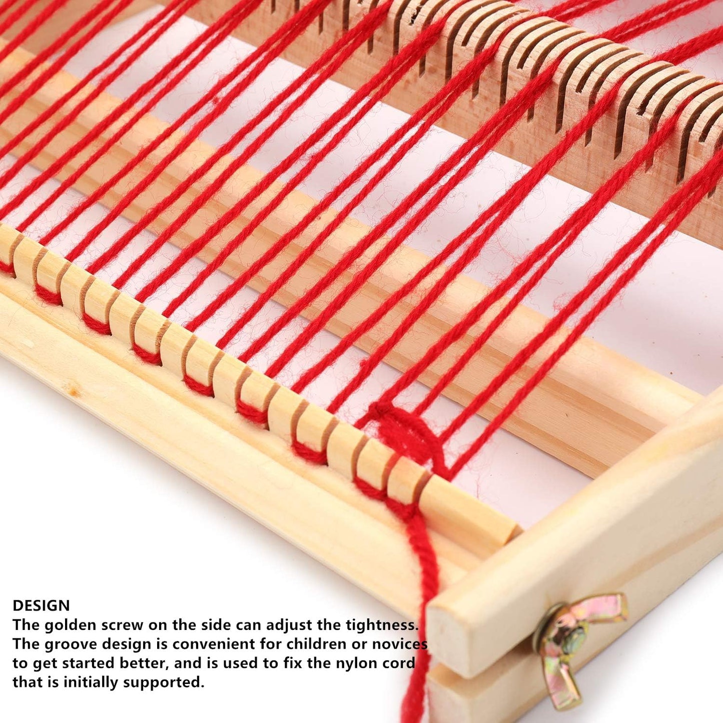 Yesland Multi-Craft Weaving Loom - Wooden Loom Large Frame Handcraft for Kids and Beginners -15.6 x 9.7 x 1.2 Inches