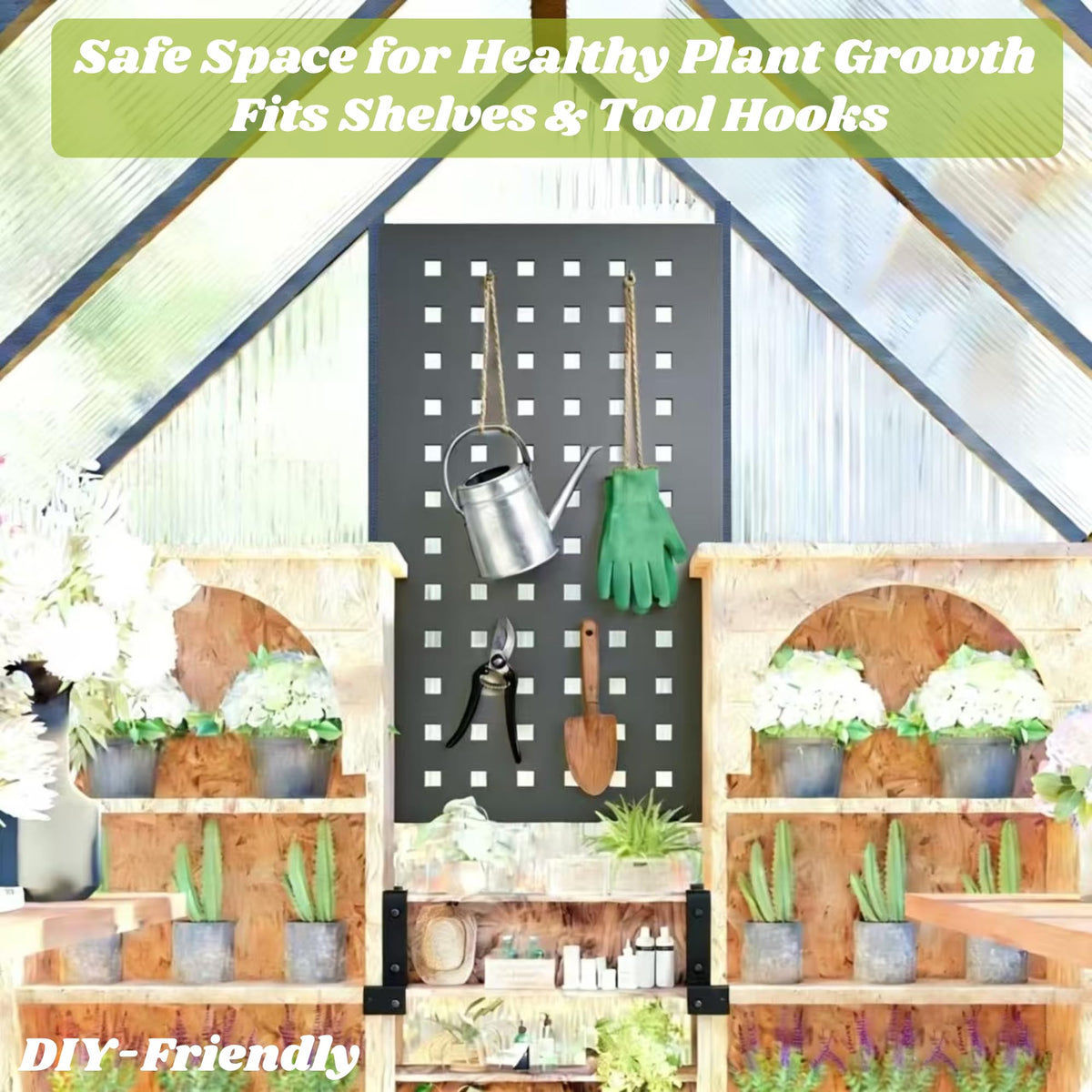 Jiliusure 6 x 6 FT Greenhouse for Outdoors, Polycarbonate Greenhouse with Quick Setup Structure and Roof Vent, Aluminum Large Walk-in Green House for Outside Garden Backyard, Dark Gray