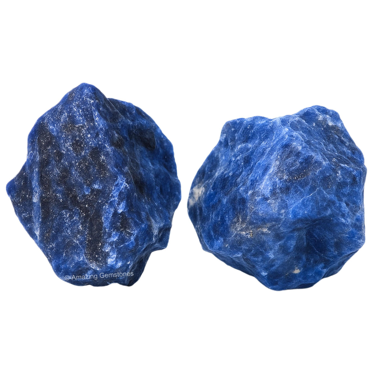 Amazing Gemstone Sodalite Raw Crystals and Healing Stones, Natural Rocks for Tumbling and DIY Raw Stones and Crystals (1 Piece)