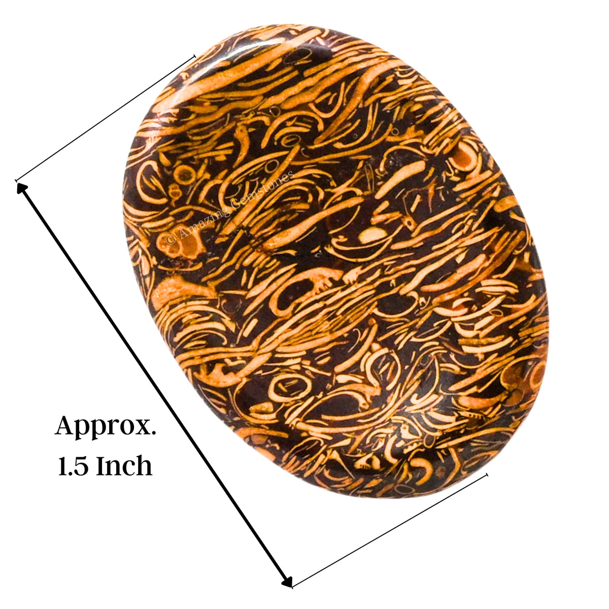 Amazing Gemstone Mariyam Jasper Worry Stone Crystals & Healing Stones - Worry Stones for Stress Relief Gifts - Piedra Crystal Fidget for Meditation - Unique Stocking Stuffers & Birthday Gifts