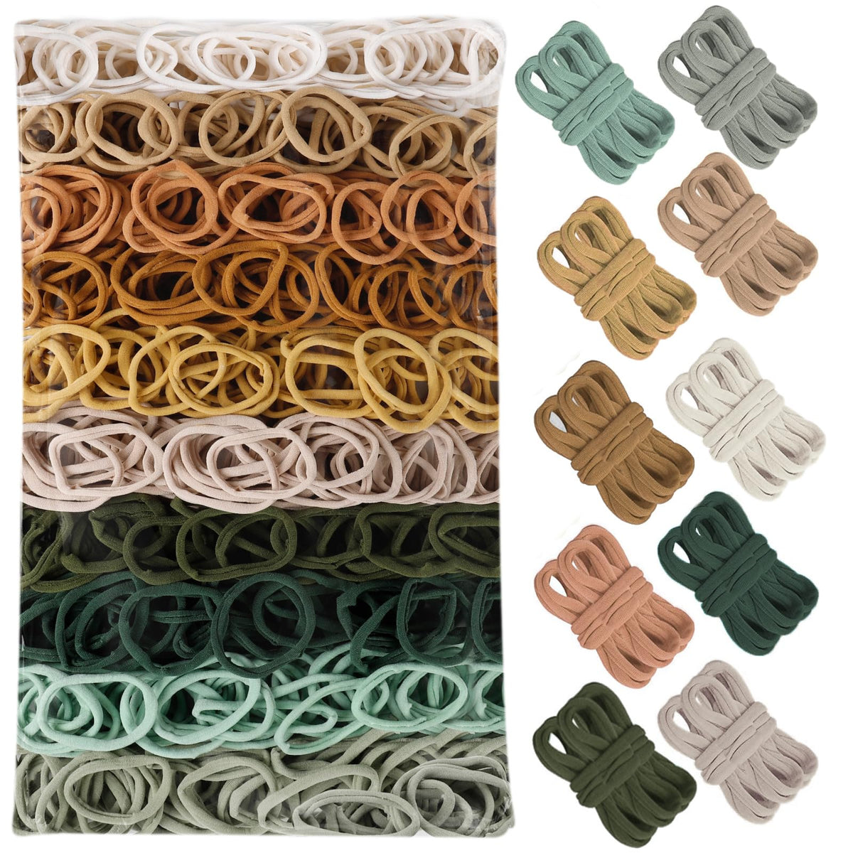 800 PCS Weaving Loops 7” Traditional-Sized Neutral Themed Potholder Loom Refill Loops for Kids and Adults Rainbow Knitting Loops Weaving Flexible Loom Kit Elastic Ideal for Girls Ages DIY Crafts