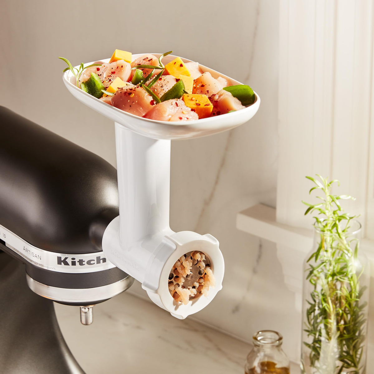 KitchenAid Large Food Tray Attachment for KitchenAid Stand Mixer, KSMFT, White
