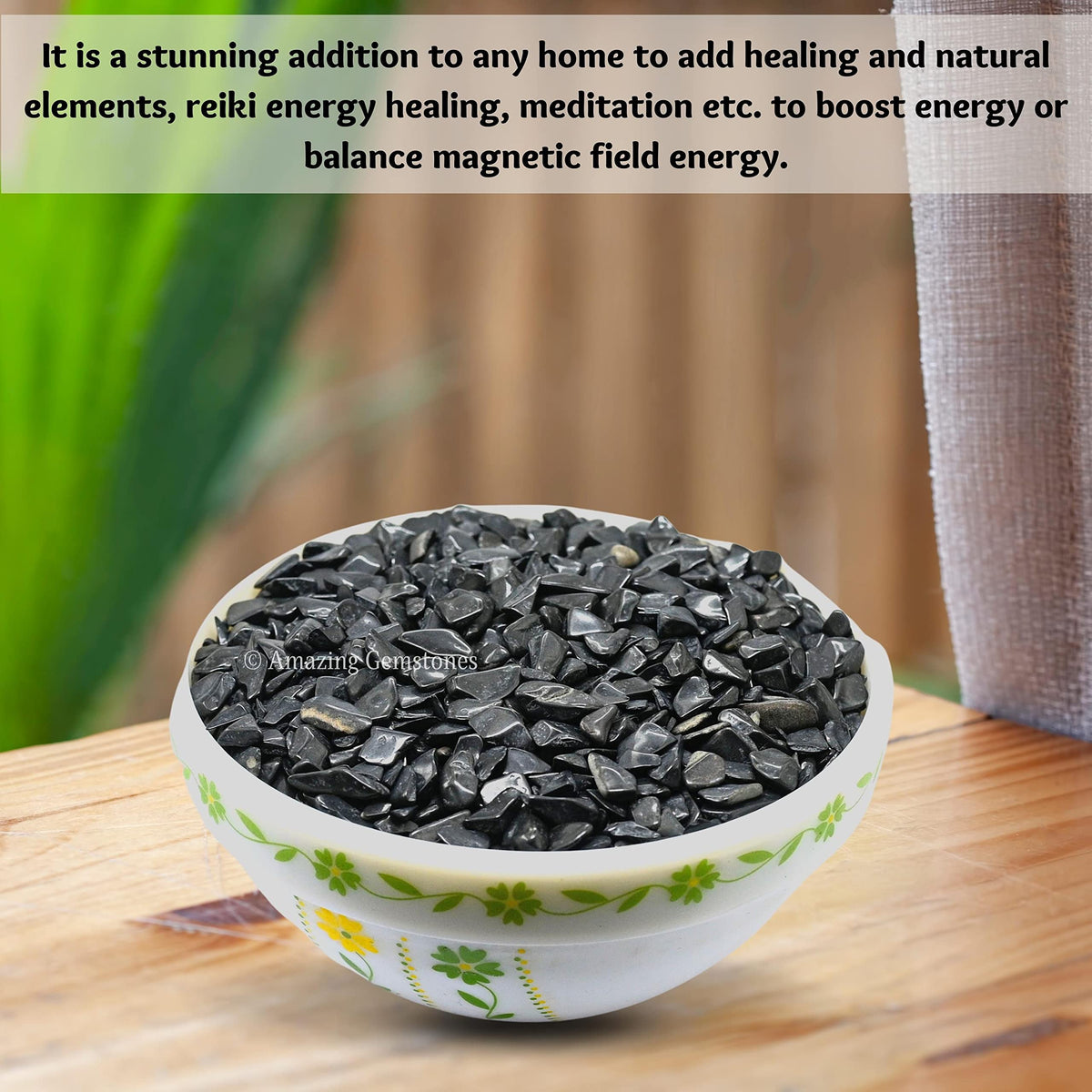 Amazing Gemstone Black Agate Crystal Chips Aquarium Gravel Rocks - Black Agate Chips Bulk Fish Tank Gravel, Small Tumbled Stone Chips and Tiny Crystals for Decoration (Natural AAA Grade Gemstones)