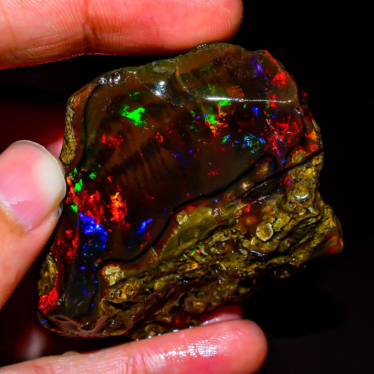 233 Ct Natural Ethiopian Opal Rough | Raw Welo Gemstone 55x50 mm KR45-3