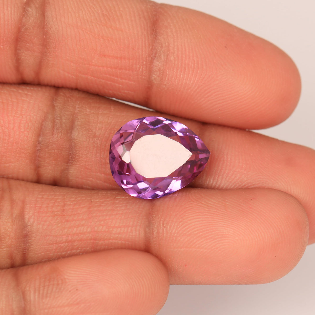 REAL-GEMS Jewelry Making 10.75 Carat Pear Cut U/H Natural Pink Kunzite Loose Gemstone for Pendant