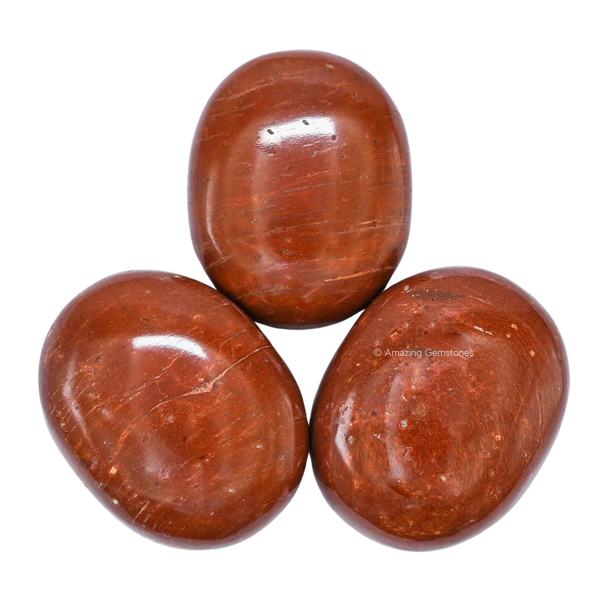 Amazing Gemstone Red Jasper Crystals and Healing Stones - Large Palm Stone Crystals Piedra - Crystal for Good Luck, Balanced Positive Energy, Meditation - Unique Stocking Stuffers and Gifts for Women