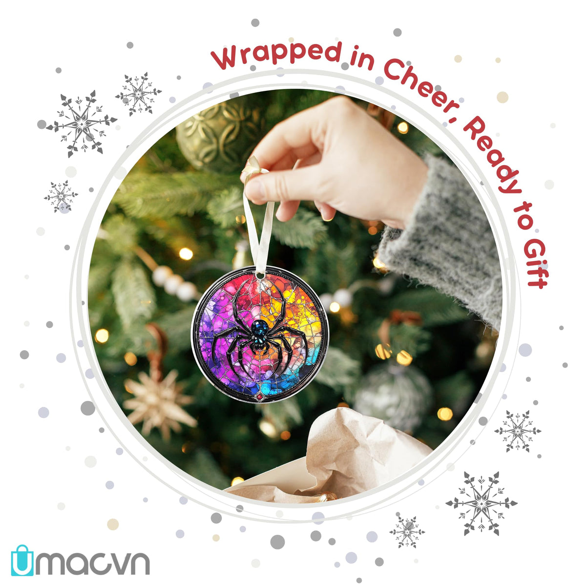 UMACVN Spider Christmas Ornament - Spider Ornaments for Christmas Tree, Animals Christmas Ornaments - Animals Gifts for Lovers - Acrylic Ornament 2025