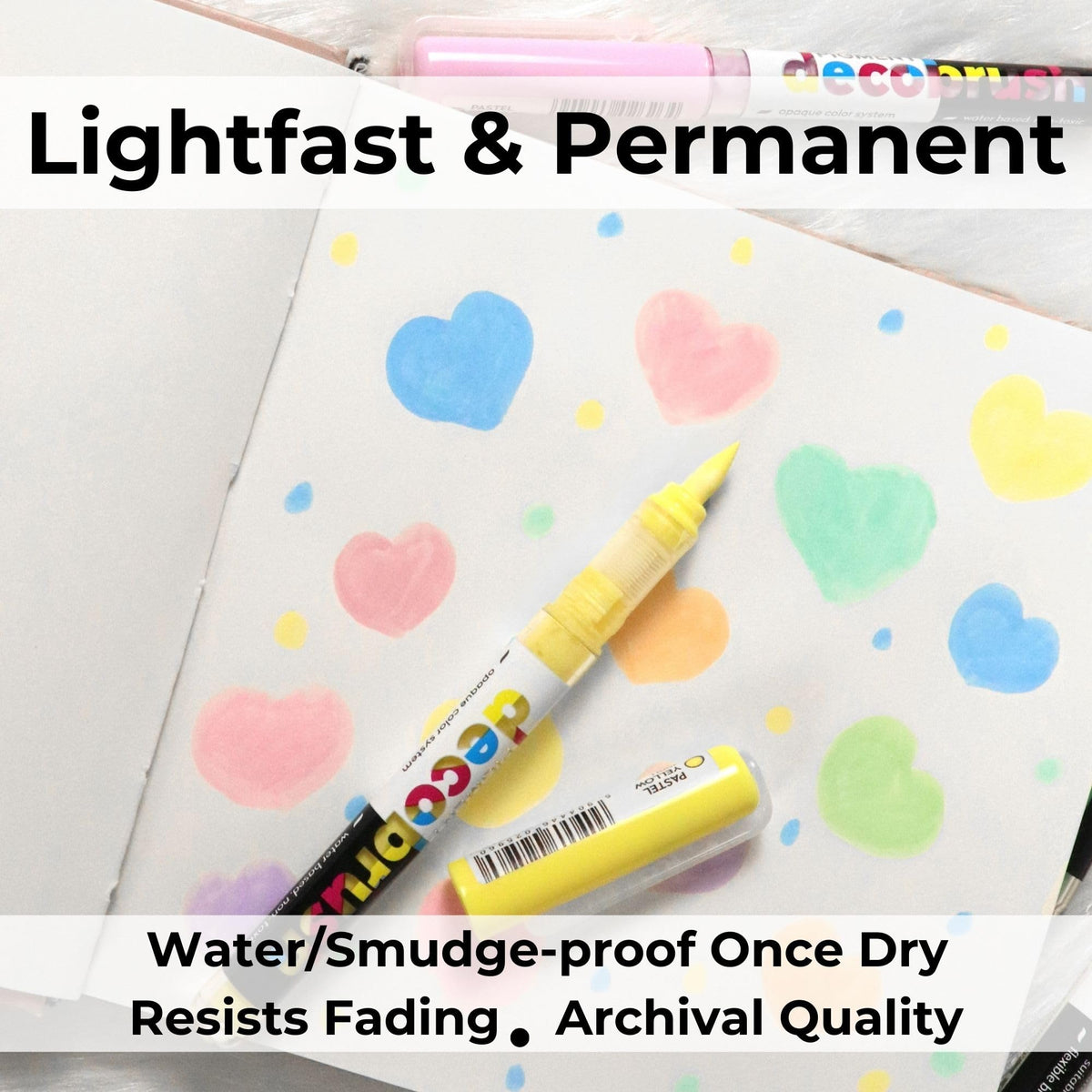 Karin Pigment Decobrush Acrylic Paint Markers, 84 Piece Master Set, Brush Tip, Acrylic Markers Set, Opaque, Lightfast & Waterproof Paint Pens for Wood, Fabric, Canvas, Rock Painting and More