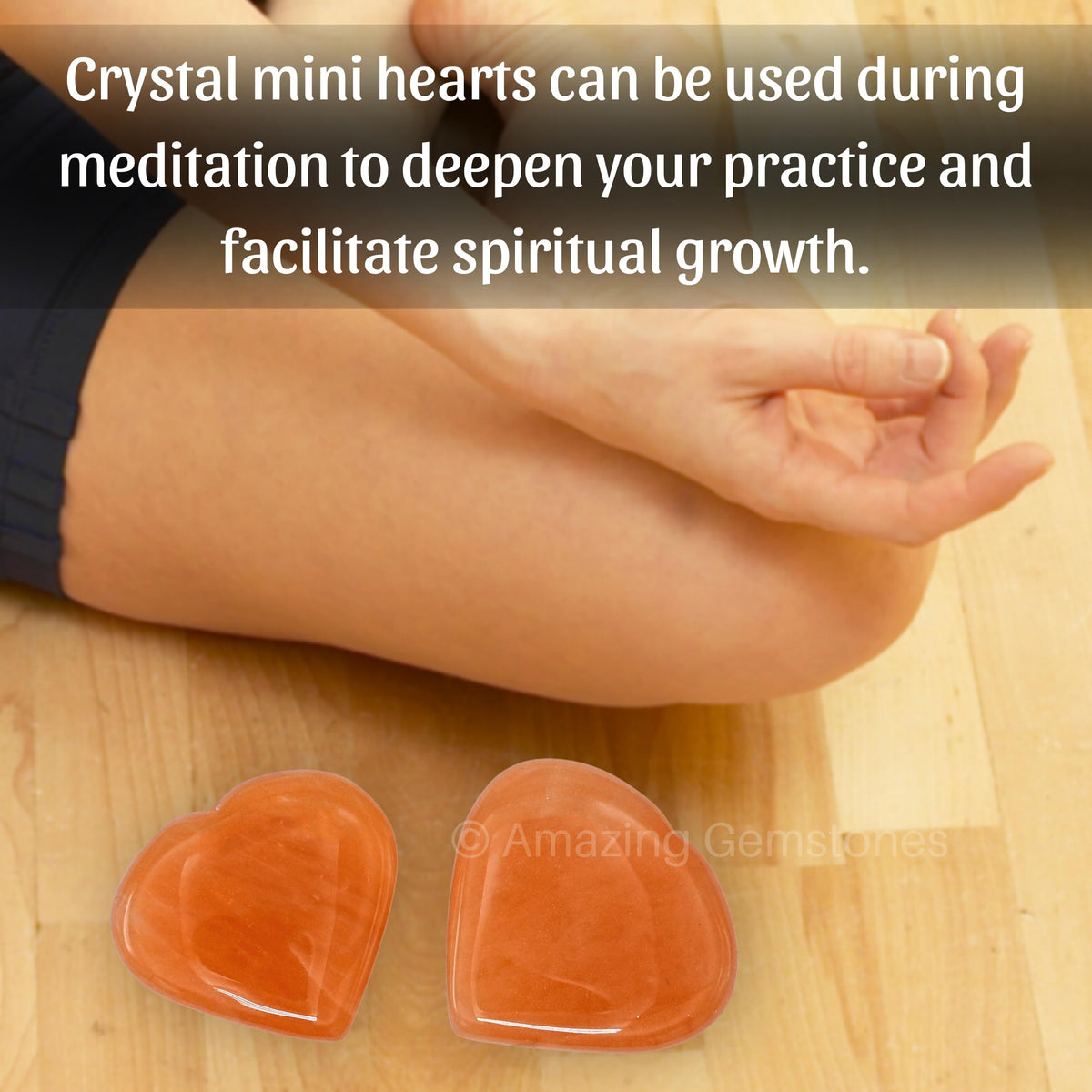 Amazing Gemstone Red Aventurine Stone Heart - Pack of 2 Crystal Heart Stones Rocks - Corazones De Piedra Crystals and Healing Stones Heart Shaped Crystal - Stocking Stuffers Gifts
