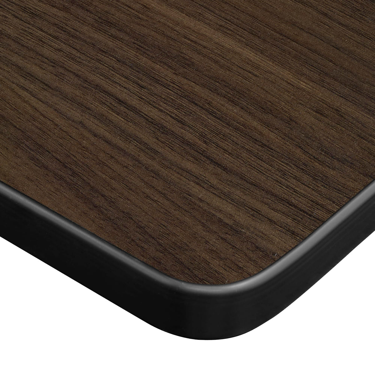 Regency Kobe 48 x 24 in. T-Base Training Seminar Table- Neo Walnut, 2 M Stack Chairs- Black