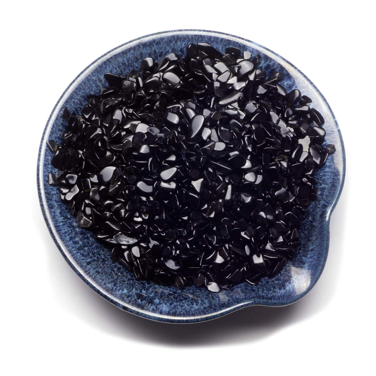 Cherry Tree Collection 1/2 Pound Polished Tumbled Gemstone Chips, Pebbles, Crystal Chips Bulk for Jewelry Making, Healing, Plants, Succulents, Aquariums, Decoration, Chakra (Black Obsidian)