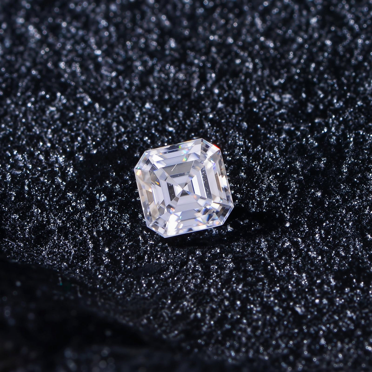 1-5 Carats Moissanite Loose Stone Lab Grown Synthetic Diamond Loose D Color Round/Oval/Heart/Princess/Cushion/Asscher/Pear/Marquise/Radiant/Emerald Cut Moissanite Loose Gem Stones for Ring Pendant Jewelry Making Gift (Asscher Cut, 1 Carats)