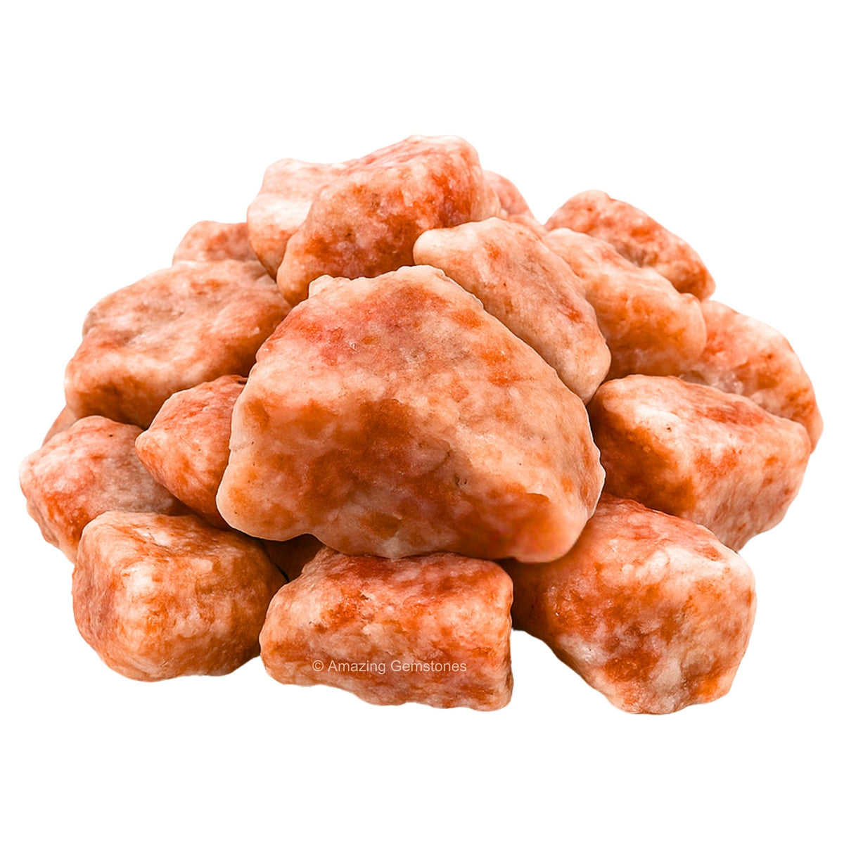 Amazing Gemstone Sunstone Raw Crystals and Healing Stones, Natural Rocks for Tumbling and DIY Raw Stones and Crystals (1 Piece)