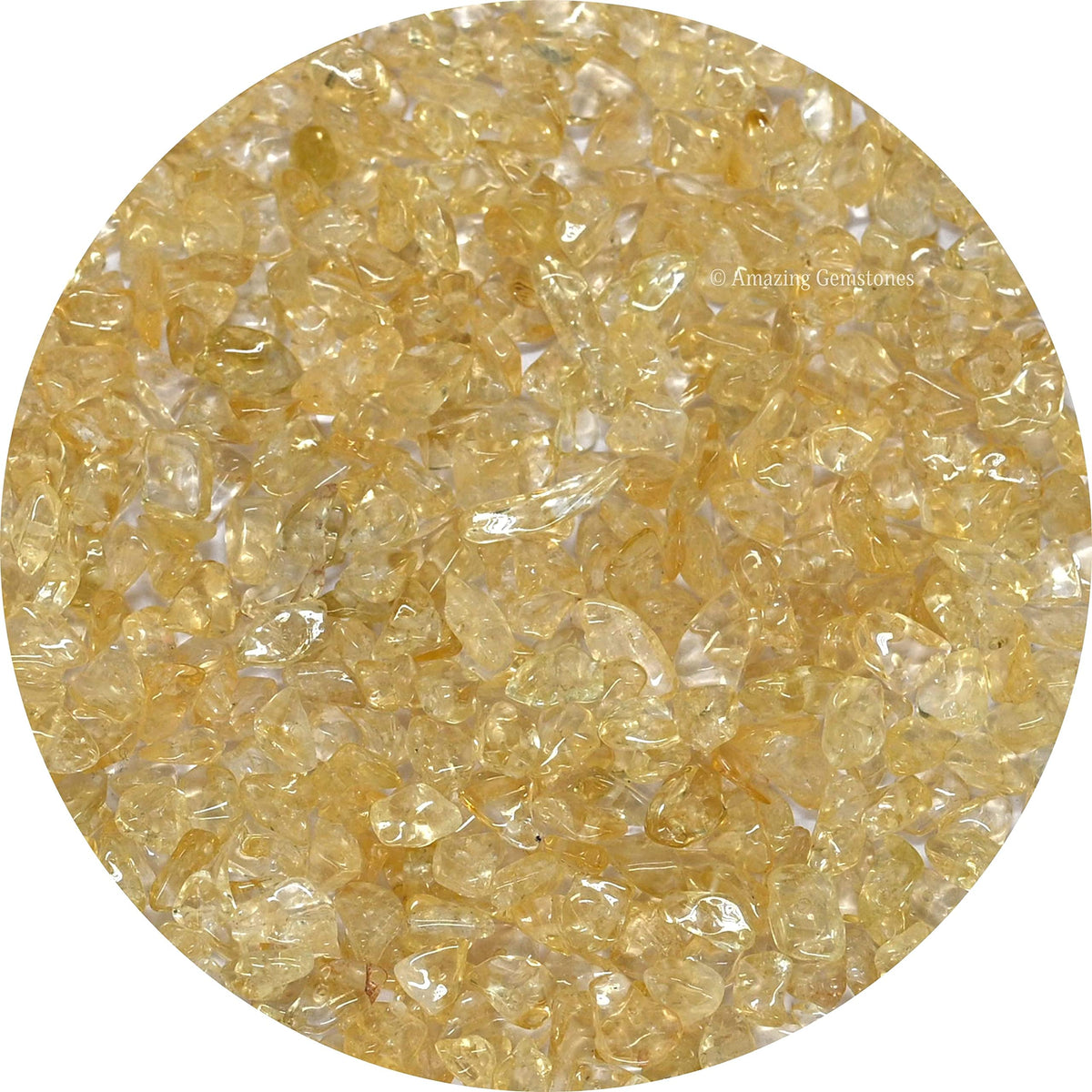 Citrine Pre Drilled Crystal Crushed Chips Beads for Bracelets Making, DIY Handmade Natural Healing Crystals (25 Inch Strand)