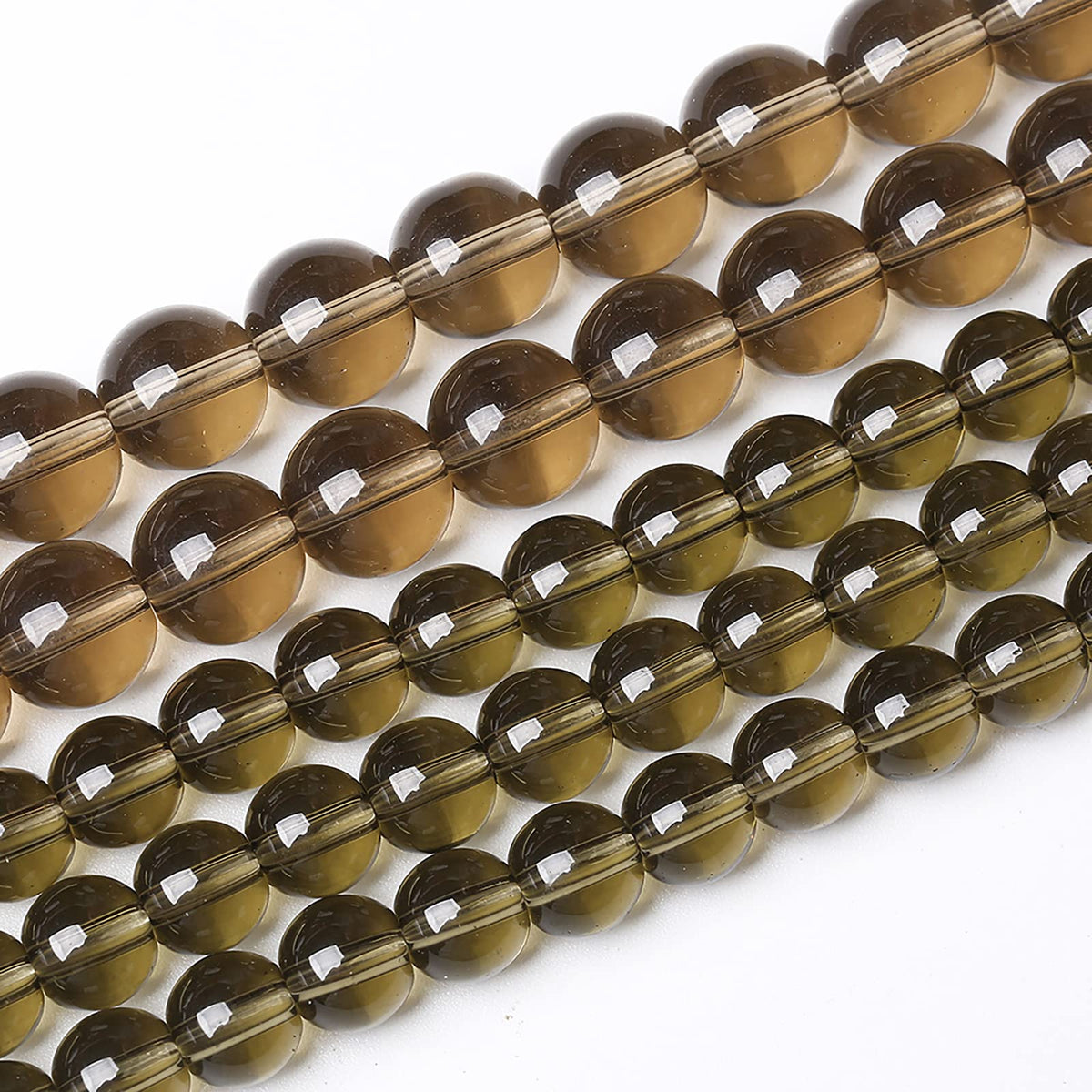 92PCS 4mm Smoky Crystal Quartz Glass Beads Natural Stone Round Loose Beads for Jewelry Making DIY Bracelet Necklace 15 Inch,Energy Stone Healing Power (4mm, Smoky Quartz Glass)