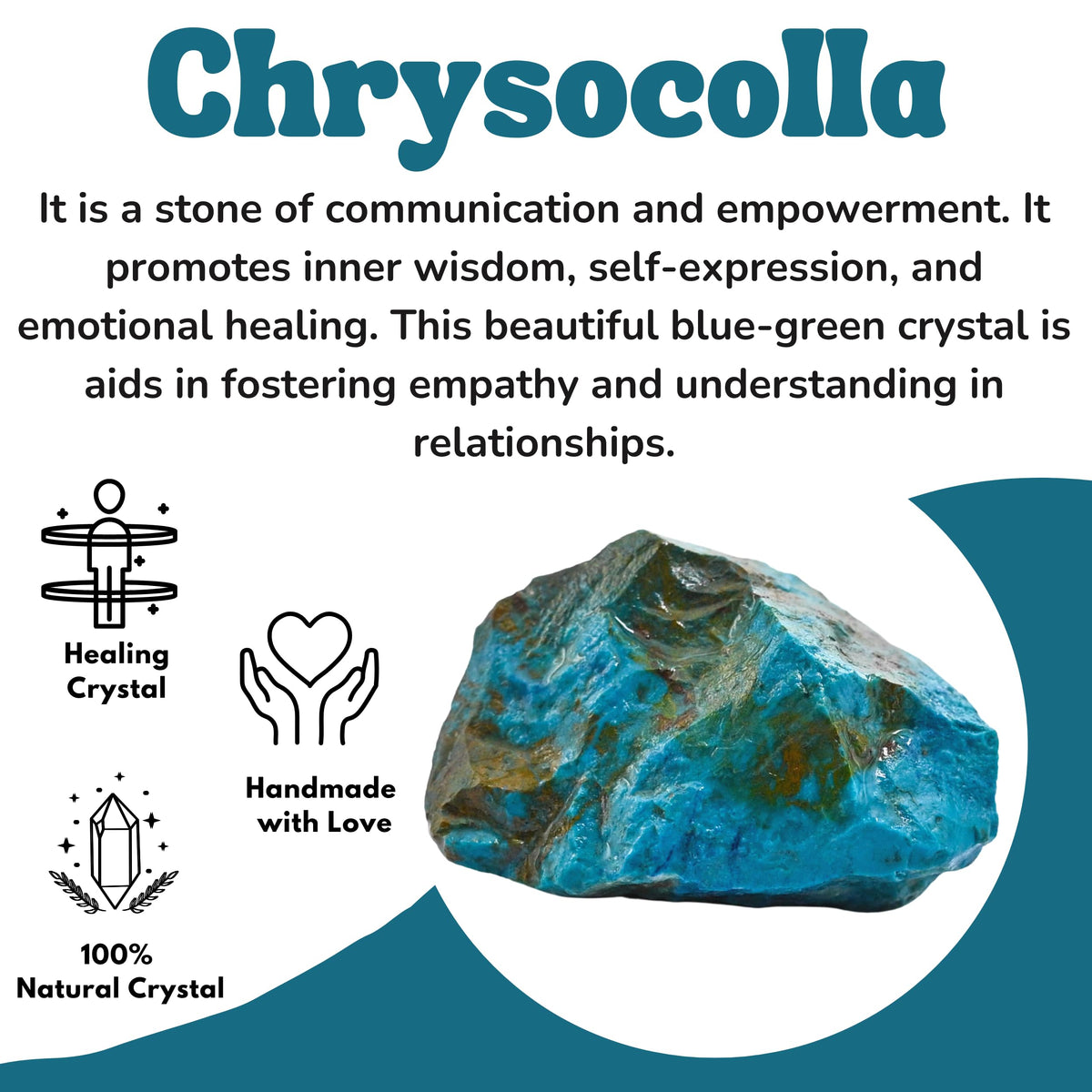 Amazing Gemstone Chrysocolla Shattuckite Raw Crystals and Healing Stones, Natural Rocks for Tumbling - DIY Raw Stones and Crystals, 2 Pieces