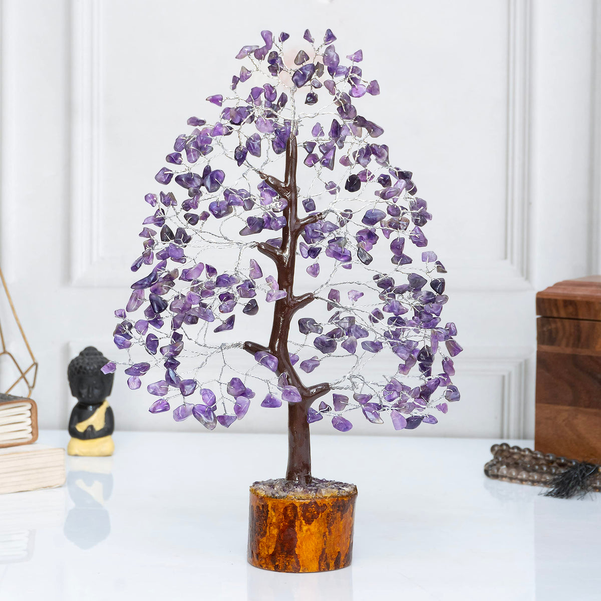 Crocon® Amethyst Crystal Tree of Life Birthday Gifts for Women Men, Friends, Healing Crystals Tree of Life Sister Gift for Her, Home Decor, Gift for Mom, House Warming Gift New Home Unique Gifts Idea