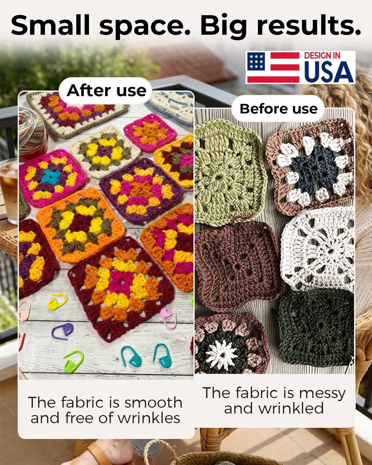 23" x 11.5" Large Crochet Blocking Board, Foldable Crochet Board for Blocking with 40 Pegs, Includes Needlepoint Bars and Crochet Complete, Complete Knitting Accessories Gift Set for Crocheters