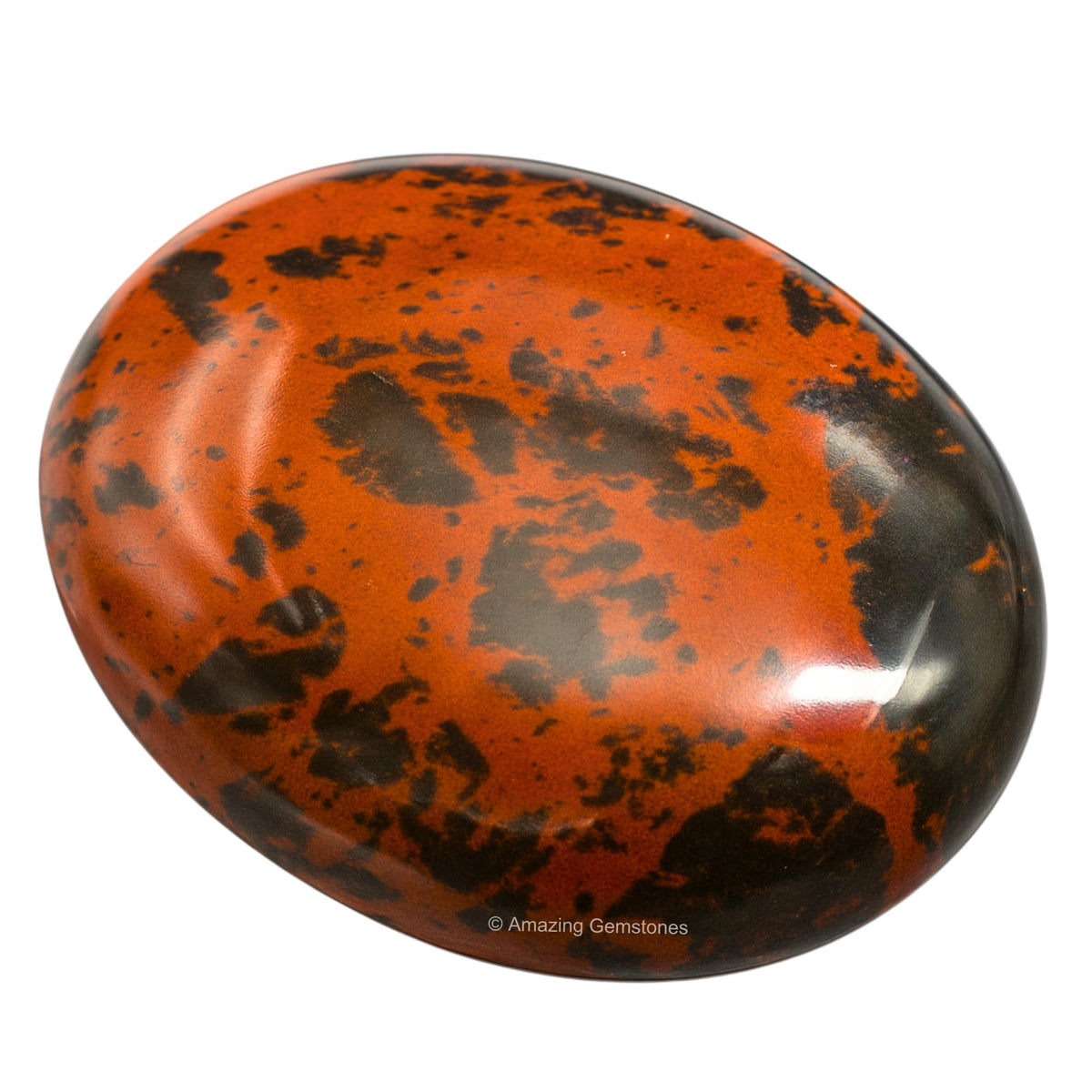 Amazing Gemstone Mahogany Obsidian Crystals and Healing Stones - Large Palm Stone Crystals Piedra - Crystal for Good Luck, Positive Energy, Meditation - Unique Stocking Stuffers Gifts for Women, Men