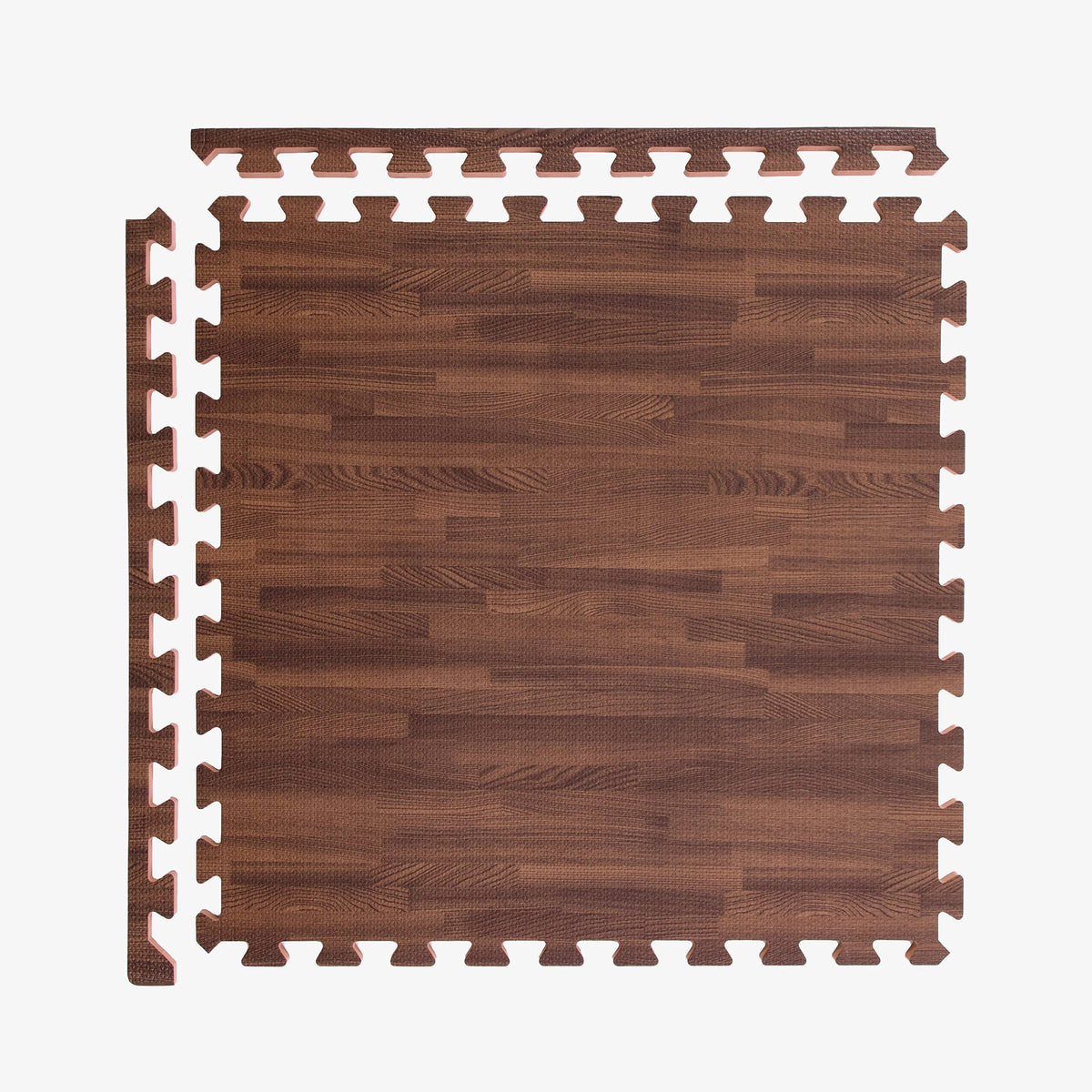 IncStores Premium Soft Wood Print Foam Flooring Tiles | Interlocking Foam Tiles for Home, Gym, Training and Yoga | 5/8" - Dark Oak, 144 Square Feet