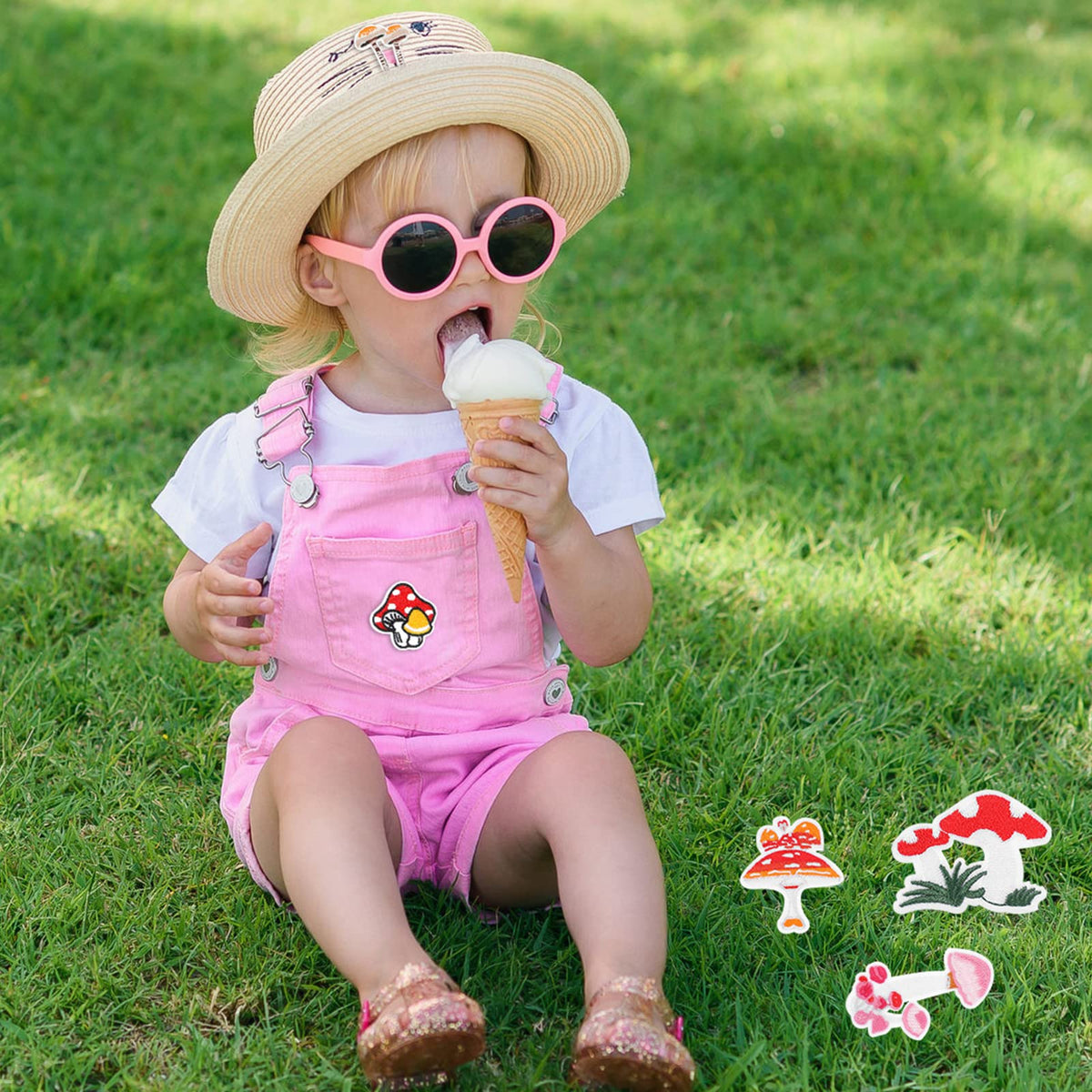 40 Pcs Mushroom Iron on Patches for Clothing 10 Styles Cute Mushroom Embroidered Sew Applique Repair Patches for DIY Jeans Jackets Backpacks Hat Sewing Craft Decoration