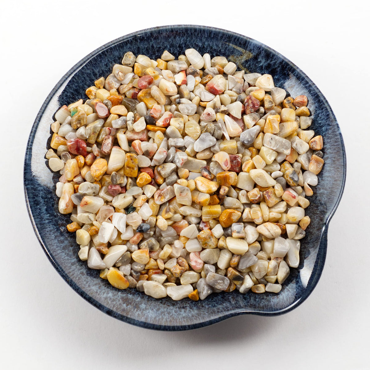 Cherry Tree Collection 1/2 Pound Polished Tumbled Gemstone Chips, Pebbles, Crystal Chips Bulk for Jewelry Making, Healing, Plants, Succulents, Aquariums, Decoration, Chakra (Crazy Lace Agate)