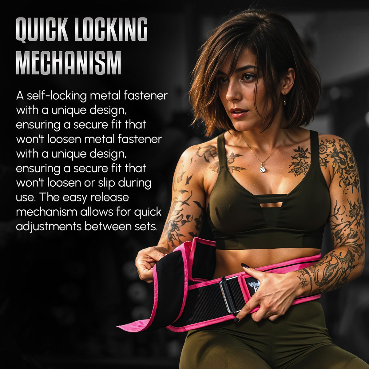 BodyReapers Nylon Auto-Locking Weight Lifting Belt, 4" Weightlifting Belt For Fitness, Weight Lifting, Olympic Lifting - Adjustable Deadlift Belt, Squat Belt - Workout Belt For Men & Women