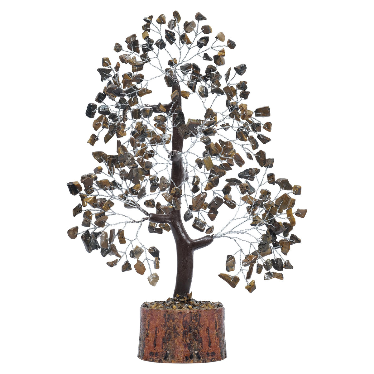 PYOR Tigers Eye, Healing Crystal Tree, Office Decor for Women, Gem Tree, Tiger Eye Stone, Good Luck Gifts, Money Crystal Stone, Positive Energy Decor, Gemstone Bonsai