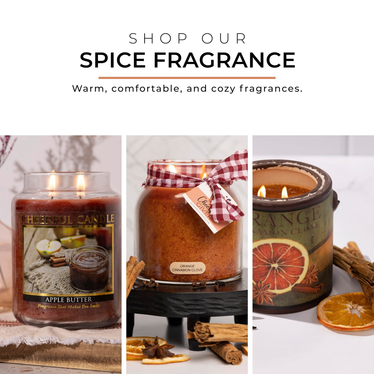 A Cheerful Giver — Orange Cinnamon Clove - 34oz Papa Scented Candle Jar with Lid - Keepers of the Light - 155 Hours of Burn Time, Gift for Women, Orange