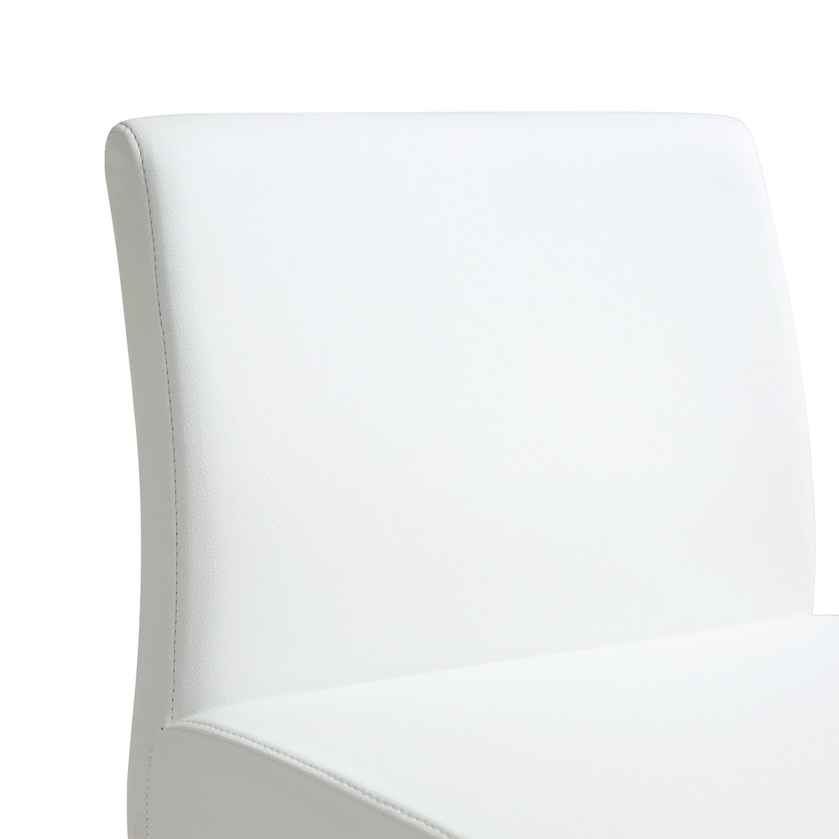 Tov Furniture Denmark White Performance Vegan Leather and Stainless Steel Counter Stool - Set of 2