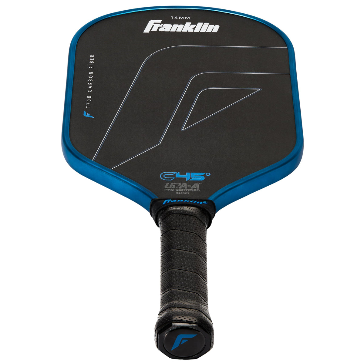 Franklin Sports PRO Pickleball Paddles – C45 Carbon Fiber Series - Official USAP + UPA Approved – Pro Player Design, Hybrid 14MM Blue
