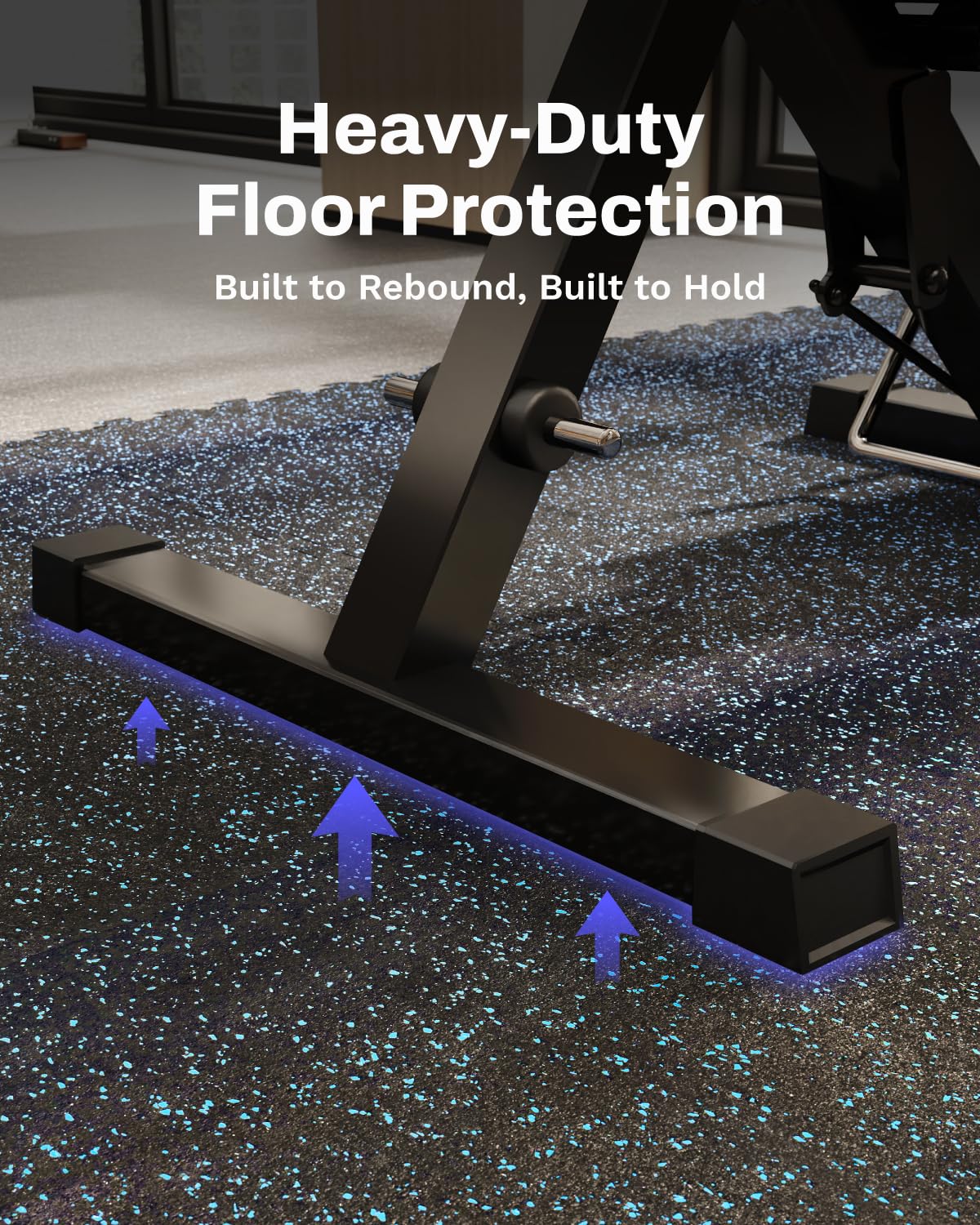 AIRHOP 0.56in Thick 144 Sq Ft Exercise Equipment Mats, 36 Tiles Upgraded Rubber Top with High Density EVA Foam, Large Interlocking Puzzle Gym Flooring for Home Gym, Heavy Weight Workout, 24 x 24in