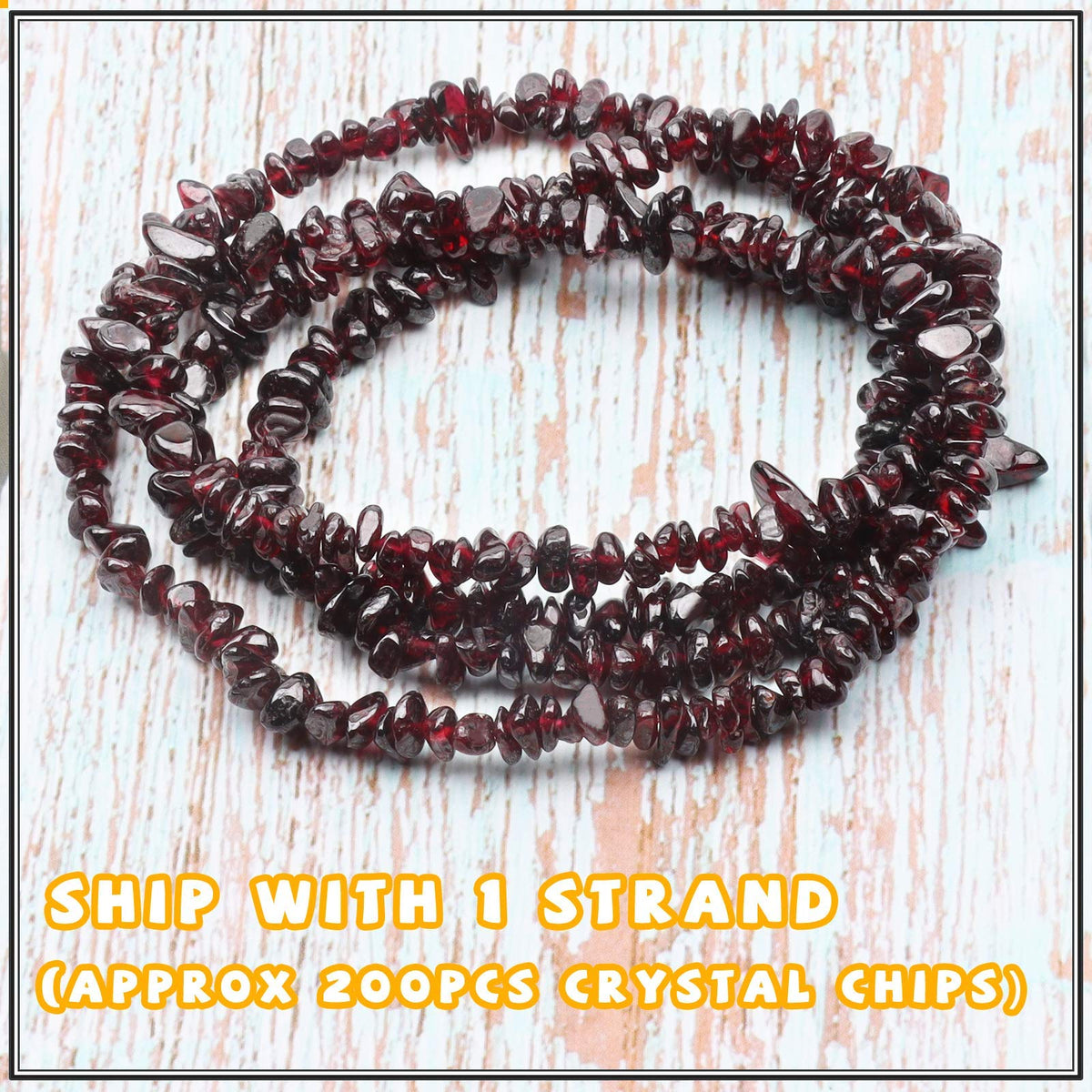 500 pcs Natural Chip Stone Beads, Garnet 5-8 mm Irregular Gemstones Healing Crystal Loose Bead for Jewelry Making Bracelet Crafting