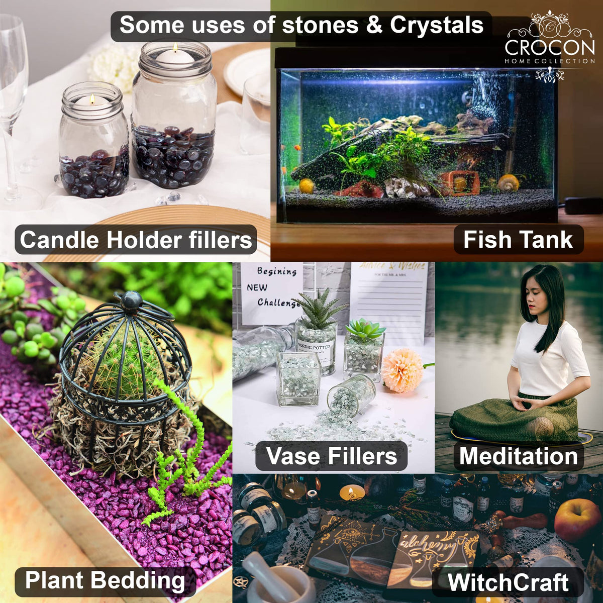 Crocon 1LB Dragon Bloodstone Tumbled Stones and Crystals bulk 2000+ Carats Natural Crystal Kit for Reiki Healing Crystals Polished Tumble Stones Chakra Reiki Balancing Gift Home Decor DIY Crafts